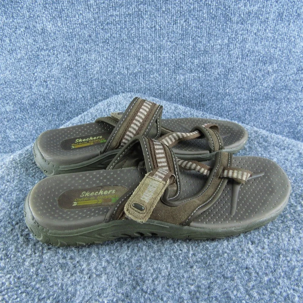 Skechers Women's Outdoor‎ Lifestyle Flip Flop Brown Synthetic Size 8M Used 2025